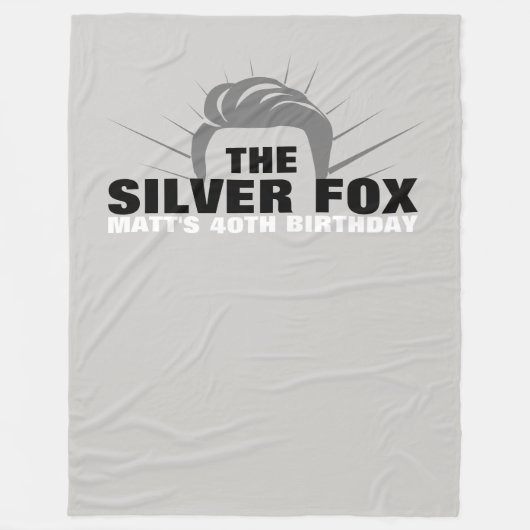 Mannen verjaardag banner achtergrond Fleece Blanke (Voorkant)