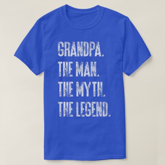 Mannen verjaardag en vaderdag Gift Dad & Grandpa W T-shirt (Design voorkant)