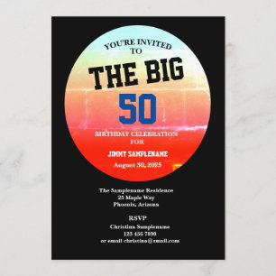 Mannen Verjaardag Feestbal Elk Groot Verjaardag Ja Kaart
