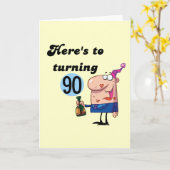 Mannen verjaardag kaart (Gele Bloem)