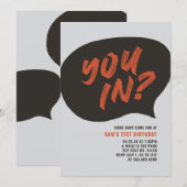 Mannen verjaardag uitnodiging (Voorkant / Achterkant)