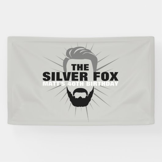 Mannen verjaardagsachtergrondbanner spandoek (Horizontaal)