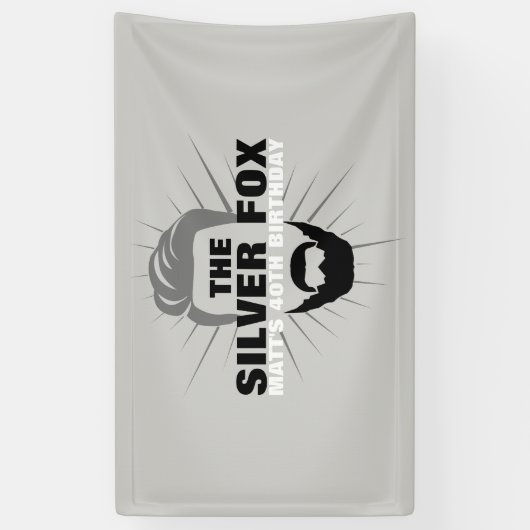 Mannen verjaardagsachtergrondbanner spandoek (Verticaal)