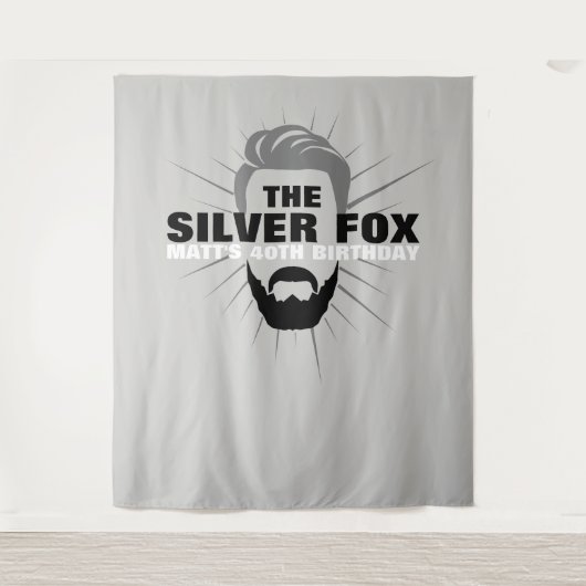 Mannen Verjaardagsfeest achtergrond Wandkleed (Voorkant)