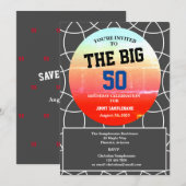 Mannen Verjaardagsfeest geometrisch patroon grijs Kaart (Voorkant / Achterkant)