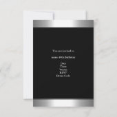 Mannen verjaardagsfeest Metal Chrome Afbeeldingen Kaart (Achterkant)