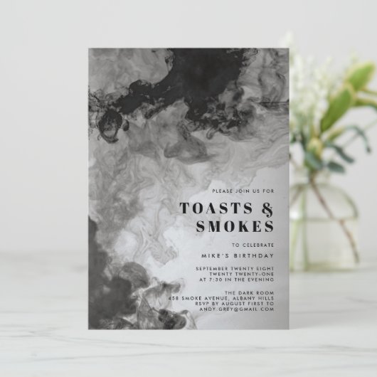 Mannen verjaardagsfeestje kaart (Staand voorkant)