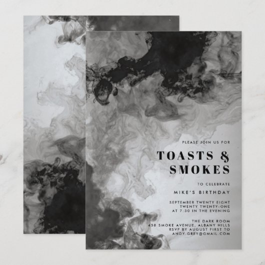 Mannen verjaardagsfeestje kaart (Voorkant / Achterkant)