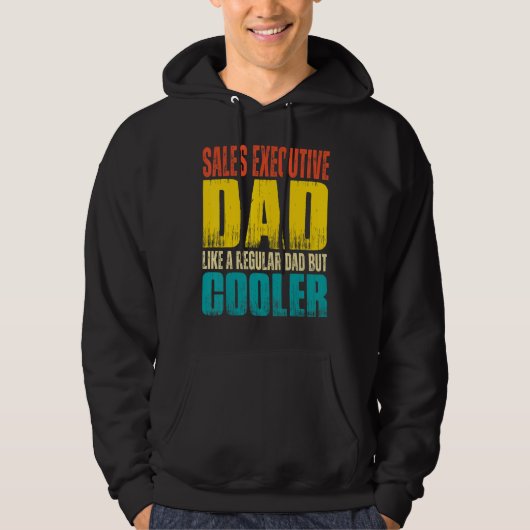 Mannen verkoper executive vader als een gewone va hoodie (Voorkant)