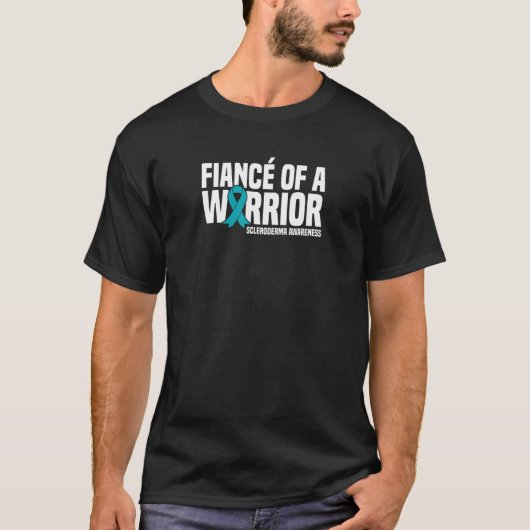 Mannen verloofde van een Warrior Scleroderma Aware T-shirt (Voorkant)