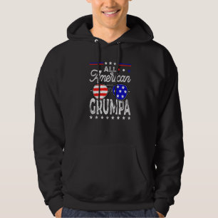 Mannen verontruste alle Amerikaanse Grumpa USA Fla Hoodie