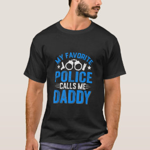 Mannen verontruste Mannen Mijn favoriete politie n T-shirt