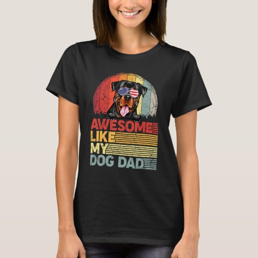 Mannen verontruste rottweiler Geweldige zoals mijn T-shirt (Voorkant)