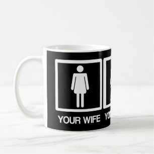 Mannen verpleegster geeft schimmelaar je vrouw mij koffiemok