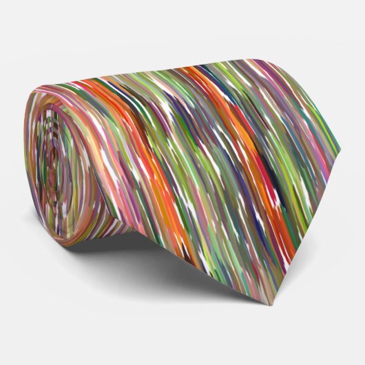 MANNEN/VERTICALE MULTI-COLORED STRIPES STROPDAS (Opgerold)