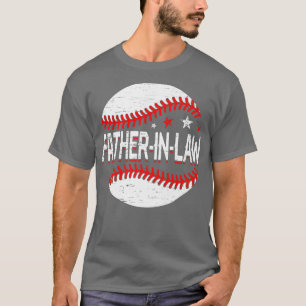 Mannen vervormde Vaderdag Softball FatherInLaw T-shirt