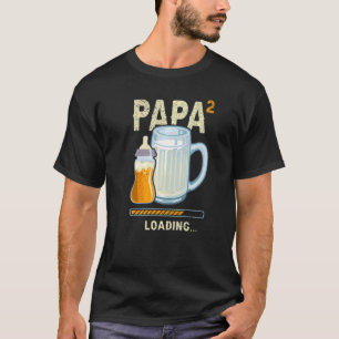 Mannen Verwachtende vader tweet tweede kind vader  T-shirt