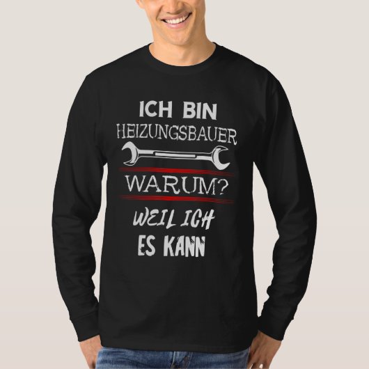 Mannen verwarmingswerktuigkundigen Sanitaire Ins T-shirt (Voorkant)