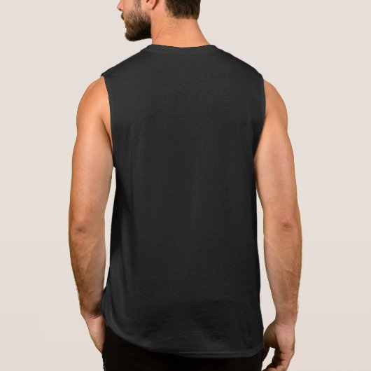 Mannen Vest print Mouwloos T-shirt (Achterkant)