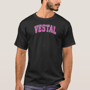Mannen Vestal New York NY  Sport Design Roze T-shirt