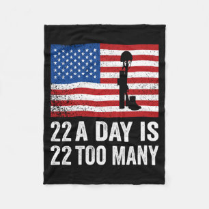 Mannen Veteraan 22 Dagen Zelfmoordbewustzijn Ptsd  Fleece Deken