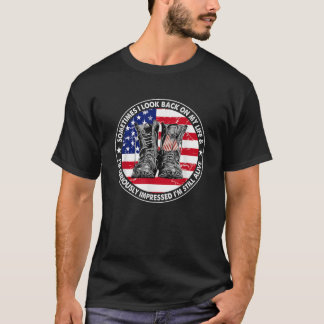 Mannen veteraan soms kijk ik terug op mijn leven e t-shirt