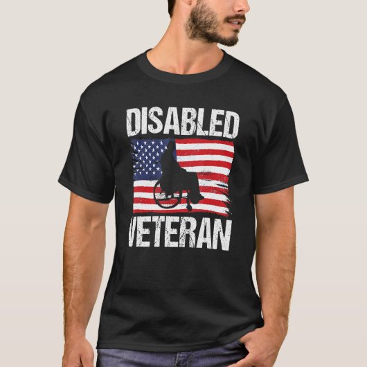 Mannen Veteran american Flag T-shirt (Voorkant)
