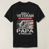 Mannen veteranendag is veteraan en een eerbetoon i t-shirt (Design voorkant)