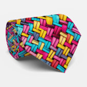 Mannen Vibrant Mand Weave Design Stropdas (Opgerold)