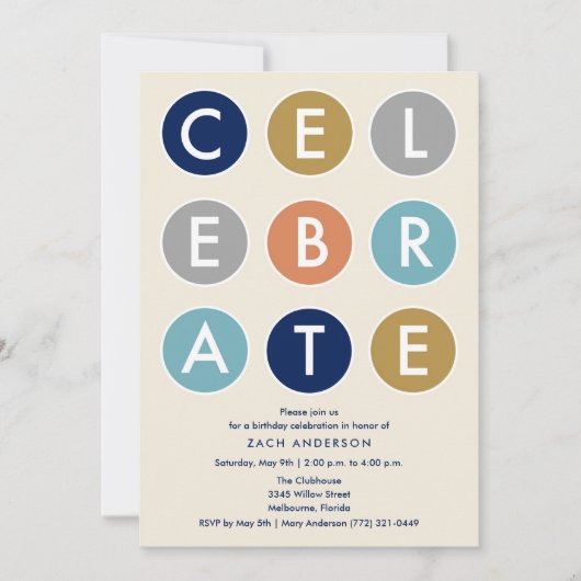 Mannen vieren uitnodiging (Voorkant)