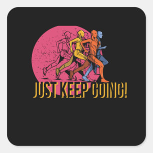 Mannen Vierkante Sticker