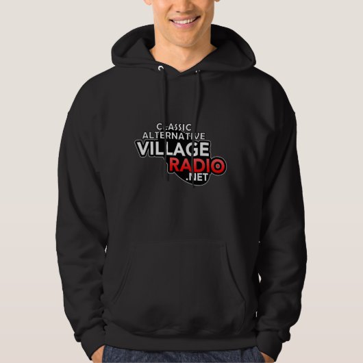 Mannen VillageRadio.Net Hoodie (Voorkant)