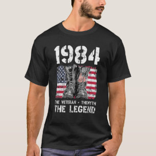 Mannen Vintage 1984 Man Myth Legend 37th Birthday T-shirt