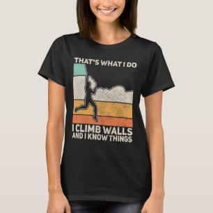 Mannen Vintage Berg Klimmen Boulder Funny T-shirt