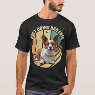 Mannen Vintage Best Corgi Dad Ever Welsh Corgi Dad T-shirt