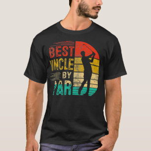 Mannen Vintage Best Uncle By Par Lover Golf Cadeau T-shirt
