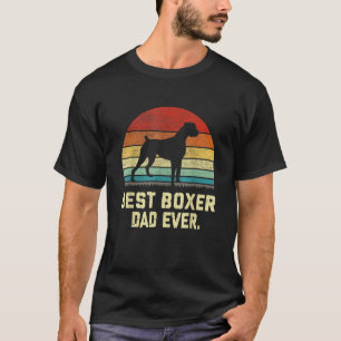 Mannen Vintage Beste Bokser Papa Ever Dog Vaders D T-shirt