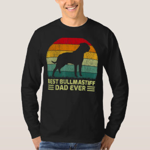 Mannen Vintage beste bullmastiff vader ooit vader T-shirt