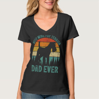 Mannen Vintage Beste Fox Terriër Papa Ooit Vader D T-shirt