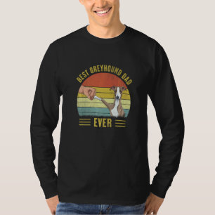 Mannen Vintage Beste Greyhound Papa Ooit Vuist Sto T-shirt