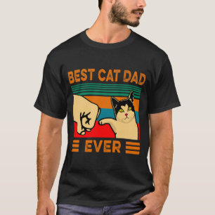 Mannen Vintage beste kat pap ooit T-shirt