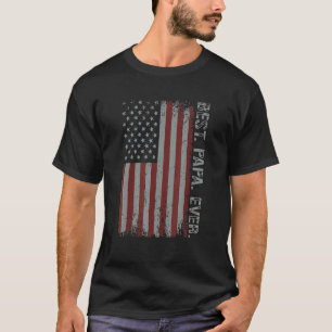 Mannen Vintage beste papa ooit Amerikaanse vlag va T-shirt