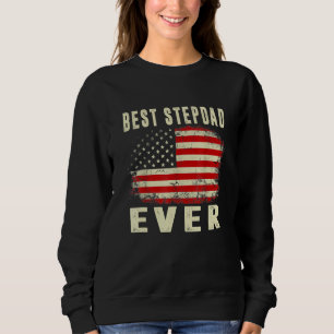 Mannen Vintage Beste stiefvader ooit Amerikaanse v Trui