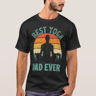 Mannen Vintage Beste Yoga Pap Oog Vaderdag T-shirt