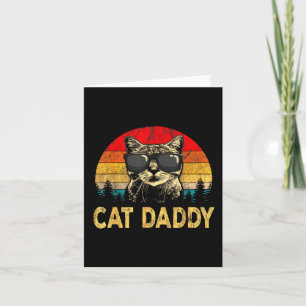 Mannen Vintage Cat Daddy Fun Cat Lover Gift Cat Pa Kaart