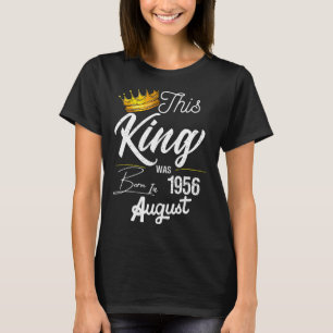 Mannen Vintage Deze koning werd geboren in augustu T-shirt