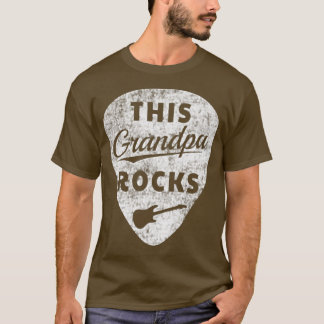 Mannen Vintage Deze opa zet gitaar Pick 2 Sid T-shirt