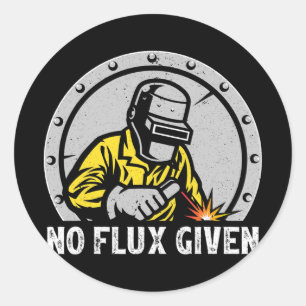Mannen Vintage geen flux gegeven grappige lof van  Ronde Sticker