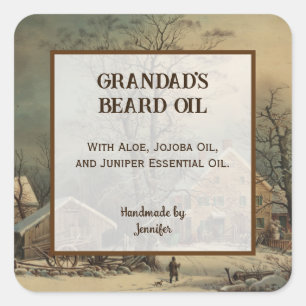 Mannen Vintage Grandad's Beard Oil Product Label