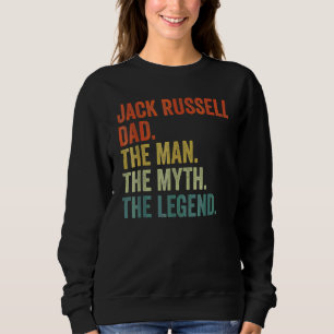 Mannen Vintage Hond Papa Man Mythe Legende Jack Ru Trui